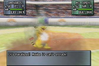 Pokémon Stadium 2 Screenshot (PokémonStadium.com): More than one Pokémon can be paralyzed, but only one at a time can be asleep or frozen.