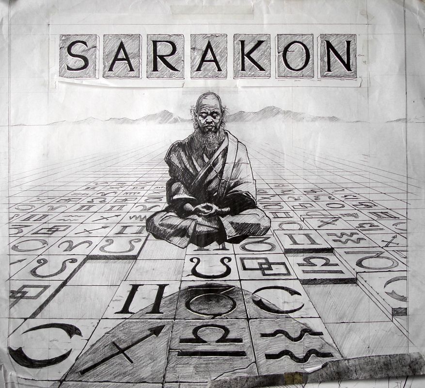 Sarakon Concept Art (Dermot Power Artwork): Sarakon drawing for final painting Pencil.580mm x 50mm (23in x 19in)