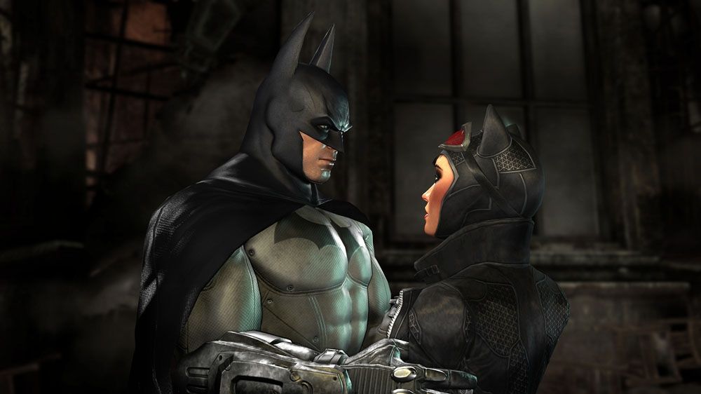 Batman: Arkham City Screenshot (Xbox.com product page): Batman and Catwoman
