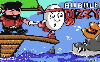 Bubble Dizzy Screenshot ("Oliver Twins" developing material ): Loading screen For Commodore C64.