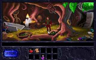 Fables & Fiends: The Legend of Kyrandia - Book One Screenshot (Westwood Studios website, 1997): It's probably a good thing nobody's home.