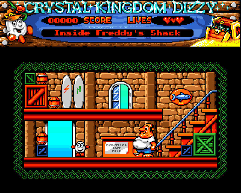 Crystal Kingdom Dizzy Screenshot ("Oliver Twins" developing material ): For Amiga / Atari ST