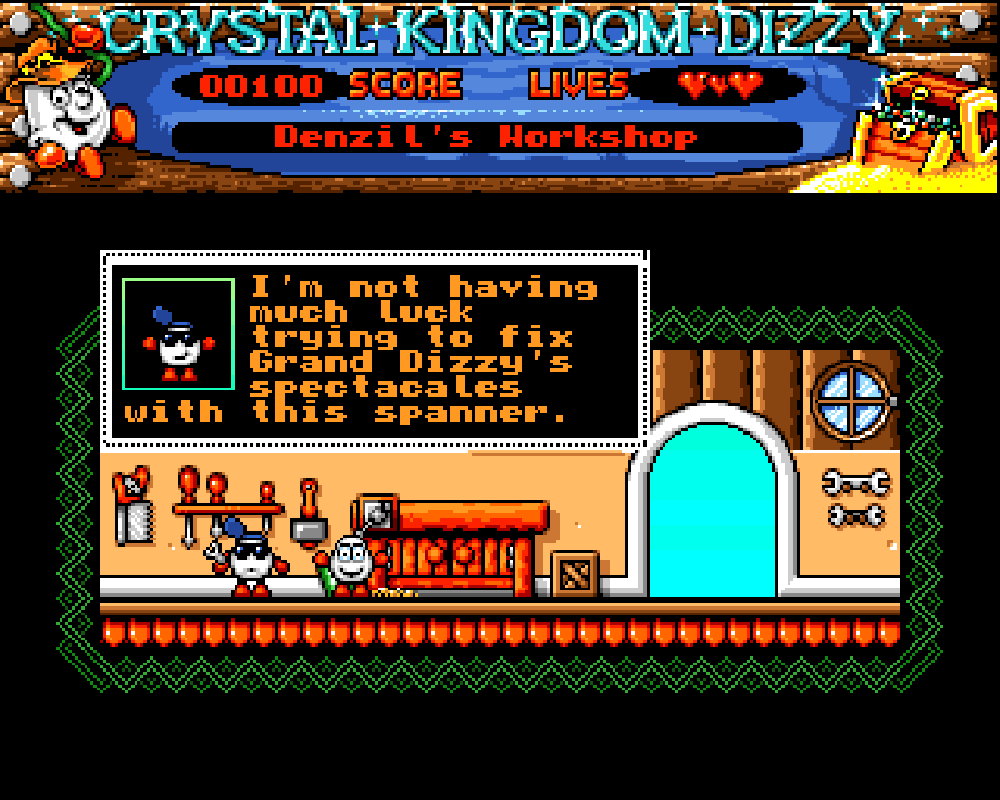 Crystal Kingdom Dizzy Screenshot ("Oliver Twins" developing material ): For Amiga / Atari ST