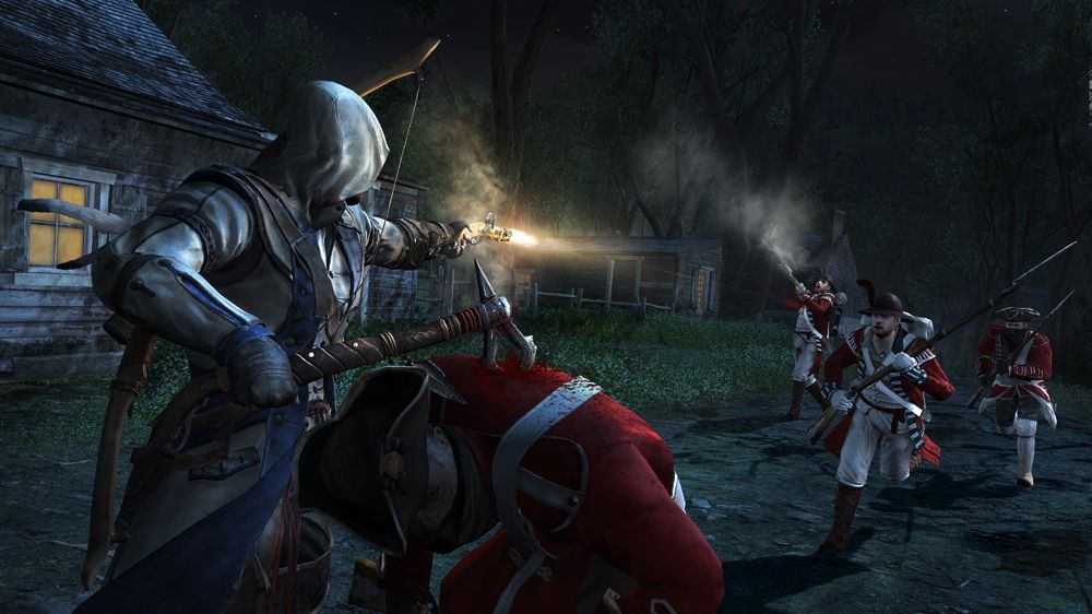 Assassin's Creed III Screenshot (Xbox.com product page): Shooting red coats
