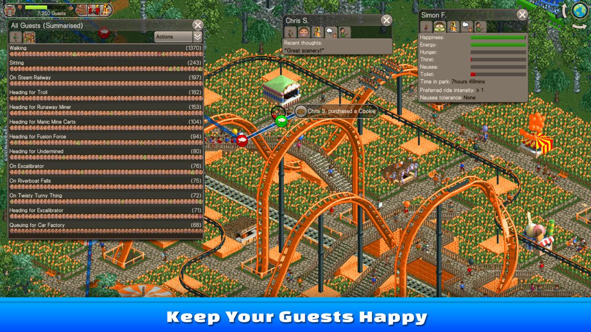 RollerCoaster Tycoon: Classic Screenshot (Steam)