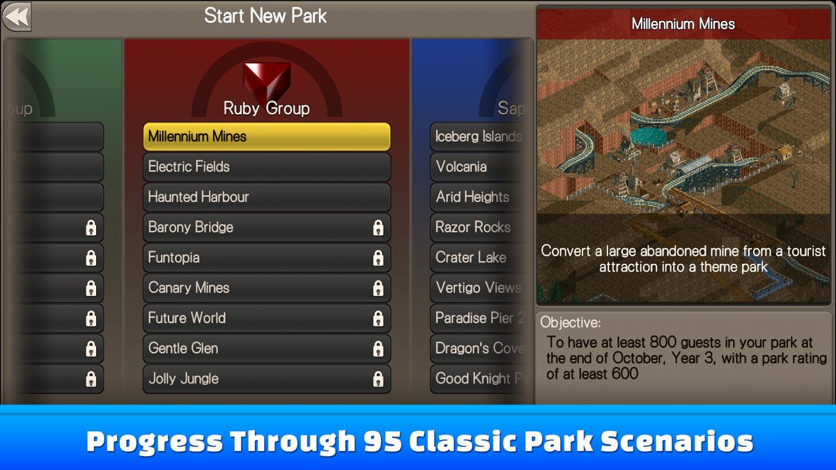 RollerCoaster Tycoon: Classic Screenshot (Google Play)