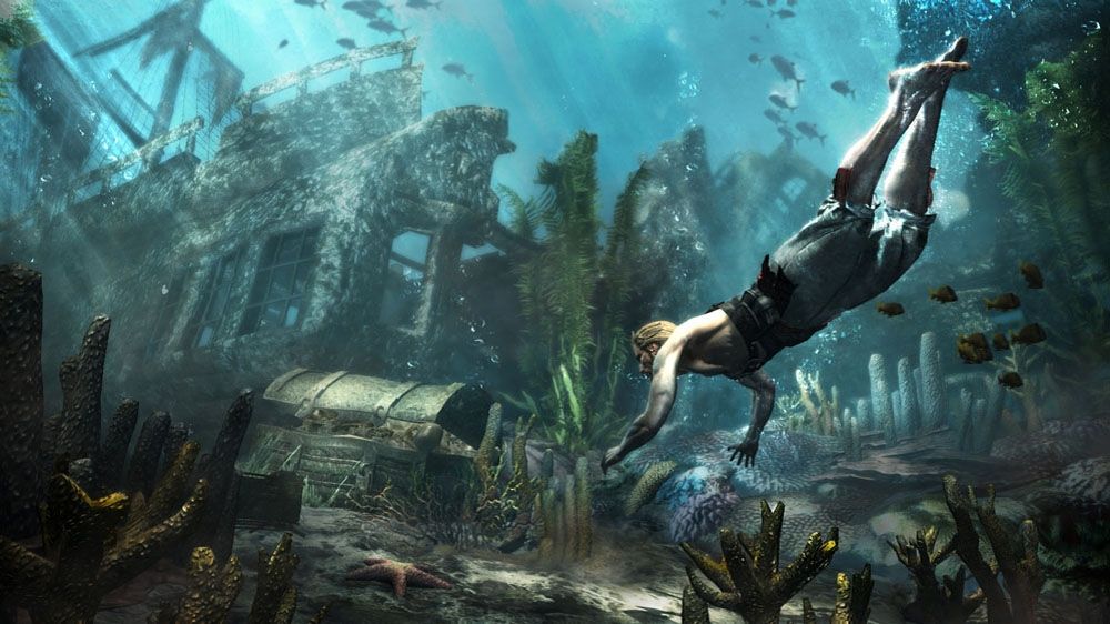 Assassin's Creed IV: Black Flag Screenshot (Xbox.com product page): Diving underwater