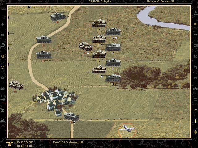 Panzer General II Screenshot (SSI website, 1997): The advance is underway.