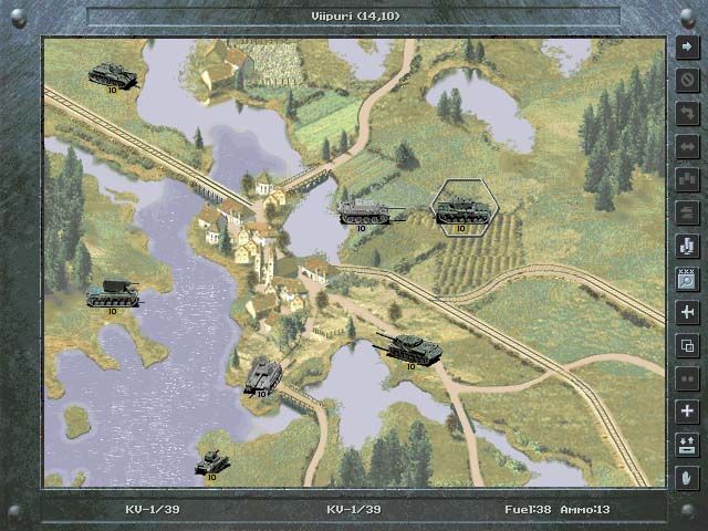 Panzer General II Screenshot (SSI website, 1997): Tactics are crucial for this riverfront skirmish.