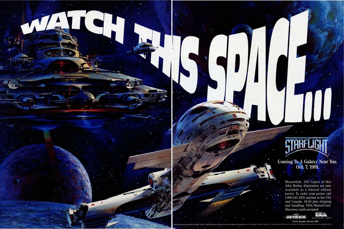 Starflight Magazine Advertisement (Magazine Advertisements): Computer Gaming World (US), Issue 88 (November 1991)