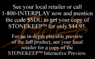 Stonekeep Other (Non-interactive demo, 1995-08-28): Ordering information