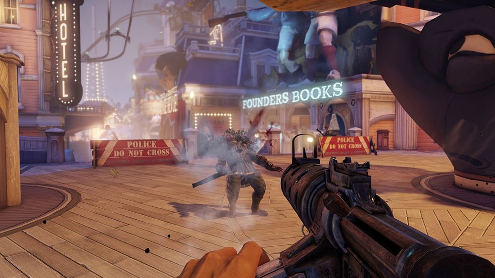 BioShock Infinite Screenshot (Xbox.com product page): Shooting enemies