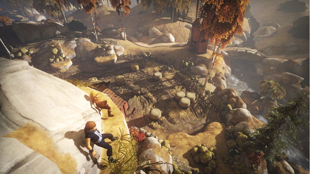 Brothers: A Tale of Two Sons Screenshot (Xbox.com product page): That's a steep fall