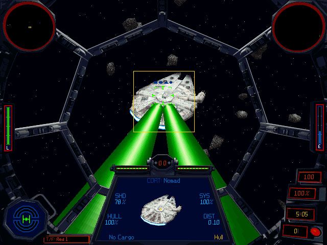 Star Wars: X-Wing Vs. TIE Fighter Screenshot (LucasArts website, 1997)