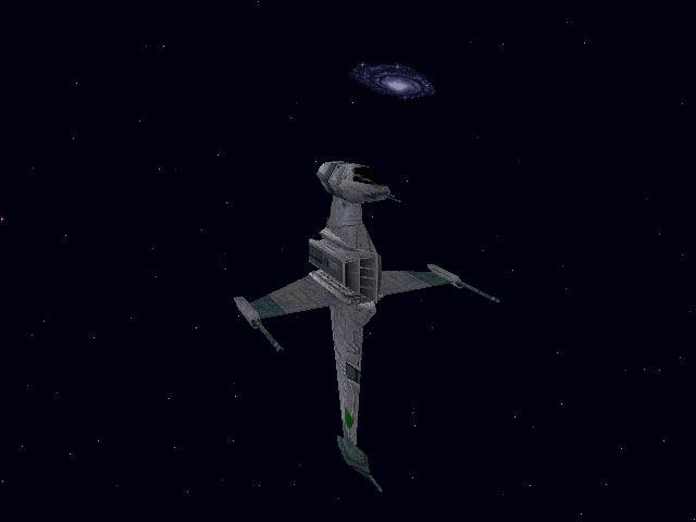 Star Wars: X-Wing Vs. TIE Fighter - Balance of Power Campaigns Screenshot (LucasArts website - press release (1998)): External view of B-Wing