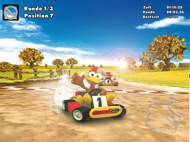 Moorhuhn: Fun Kart 2008 Screenshot (Official website screenshots)