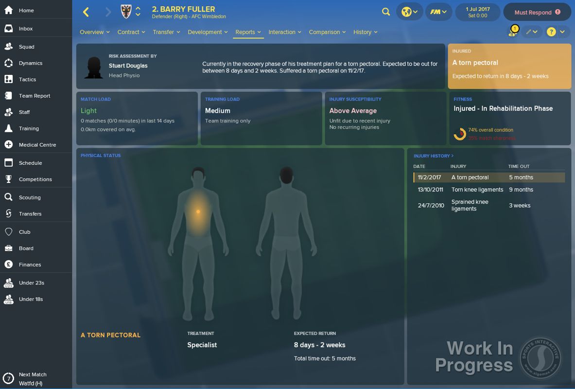 Football Manager 2018 Screenshot (Steam)