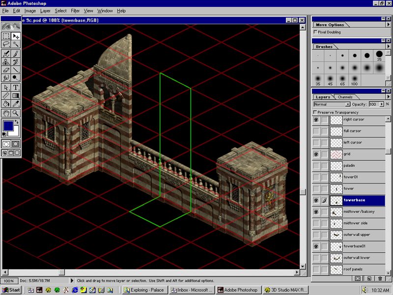 Diablo II Render (Backgrounds Artwork): Act 2 - Palace Construction 2