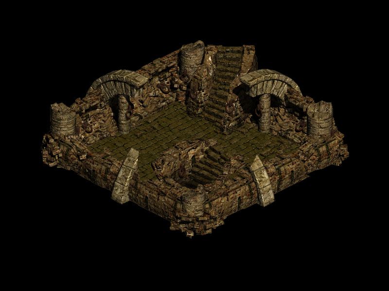 Diablo II Screenshot (Backgrounds Artwork): Act 2 - Sewers Stairs