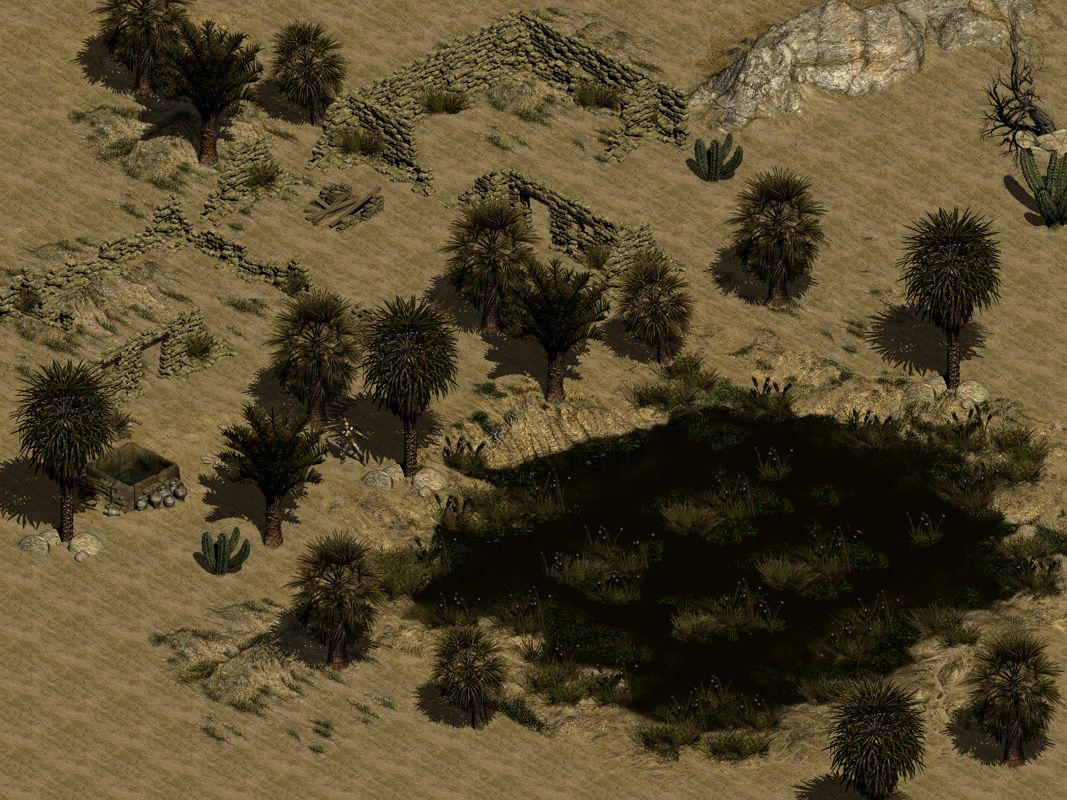 Diablo II Screenshot (Backgrounds Artwork): Act 2 - Village Comp.