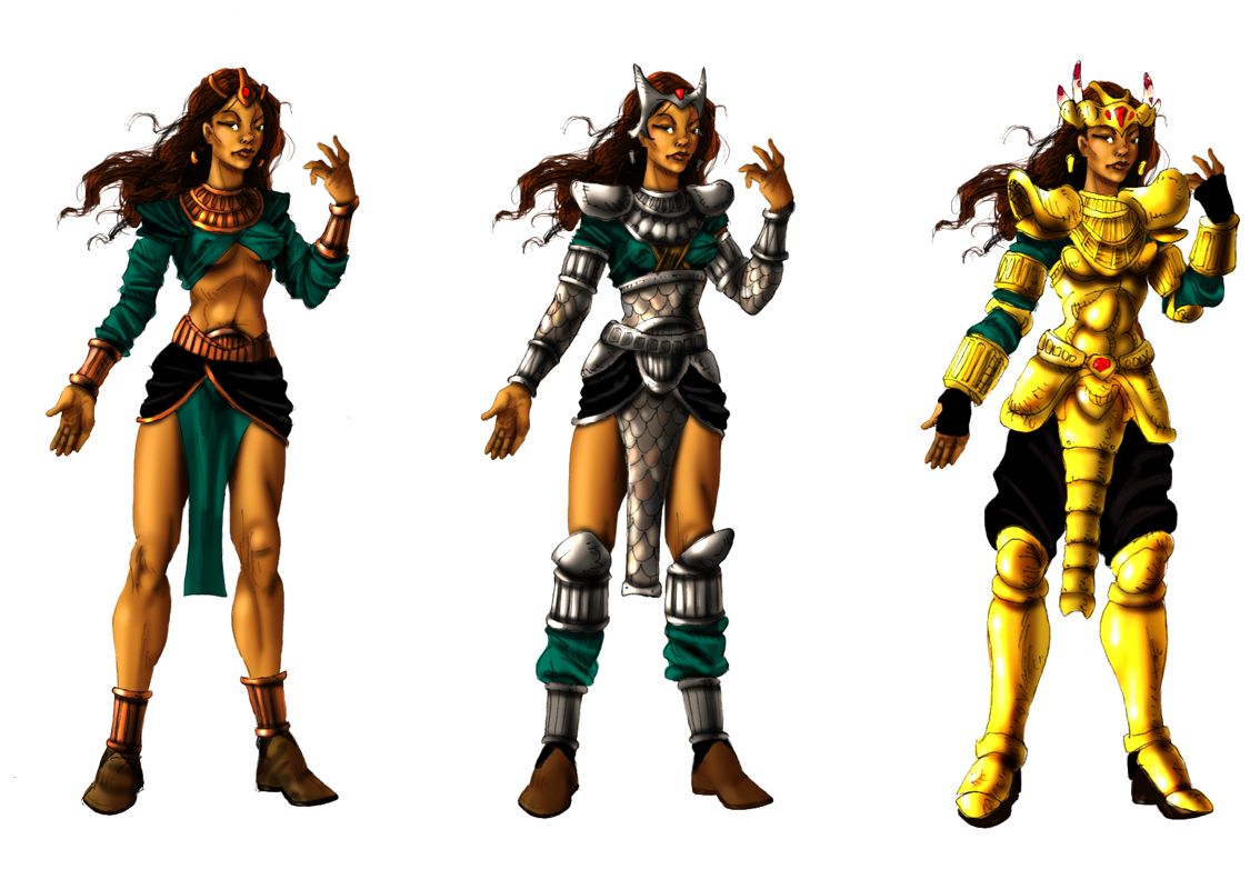 Diablo II Concept Art (Player Characters Artwork): Sorceress - Outfits