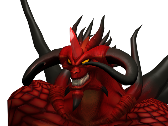 Diablo II Render (Diablo Artwork): Face for Model Mapped