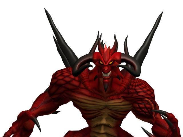 Diablo II Render (Diablo Artwork): Face Front Mapped