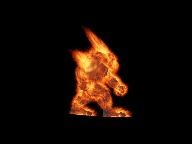 Diablo II Render (Monster Artwork): Fire Golem Side