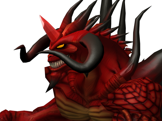 Diablo II Render (Diablo Artwork): Face Side Mapped