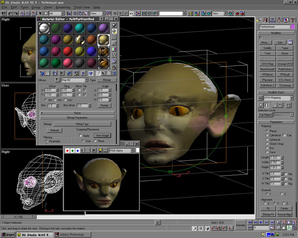 Diablo II Screenshot (Monster Artwork): Panther Woman Head 3DSMax Screen