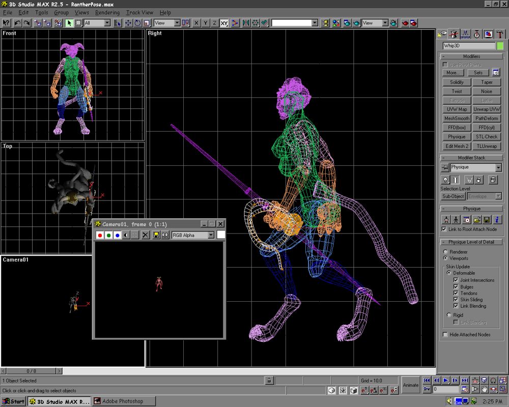 Diablo II Screenshot (Monster Artwork): Panther Woman Mesh 3DSMax Screen