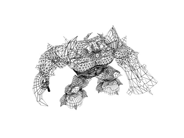 Diablo II Render (Monster Artwork): Thorned Hulk Wire 1
