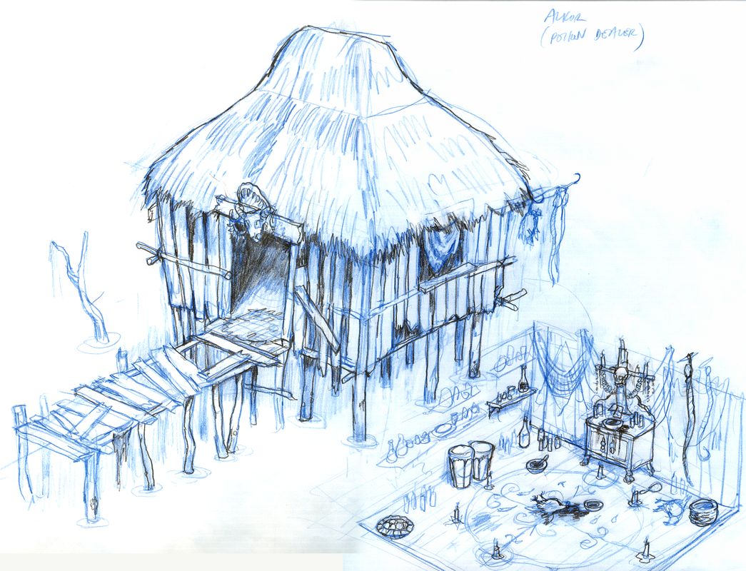 Diablo II Concept Art (Unsorted Artwork): Alkor Hut