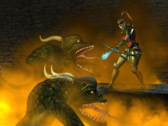 Diablo II Render (Unsorted Artwork): AM Fiery Con Flat