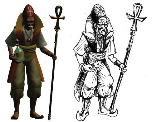 Diablo II Concept Art (Unsorted Artwork): Lysander Sketch and Render