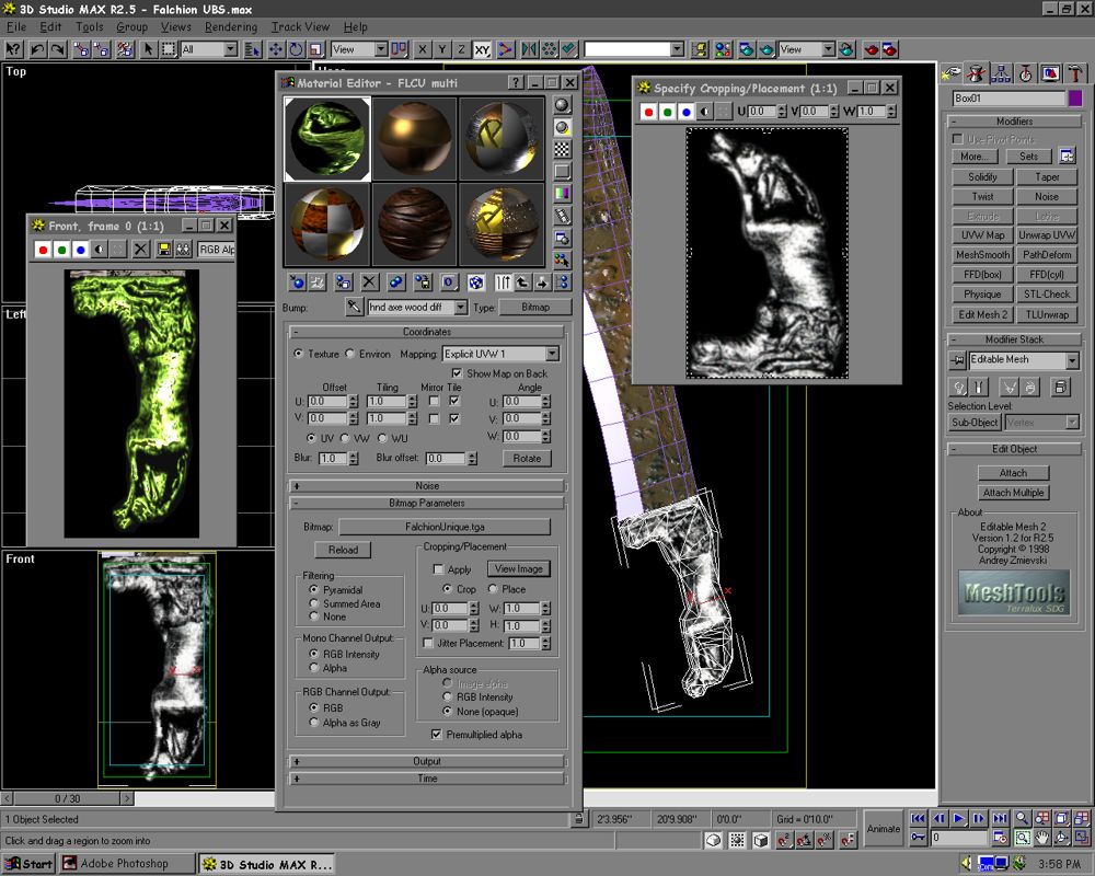 Diablo II Screenshot (Unsorted Artwork): Falchion 3D Studio Max Screen