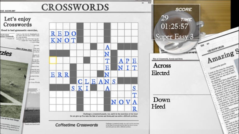 Coffeetime Crosswords Screenshot (Xbox.com product page)
