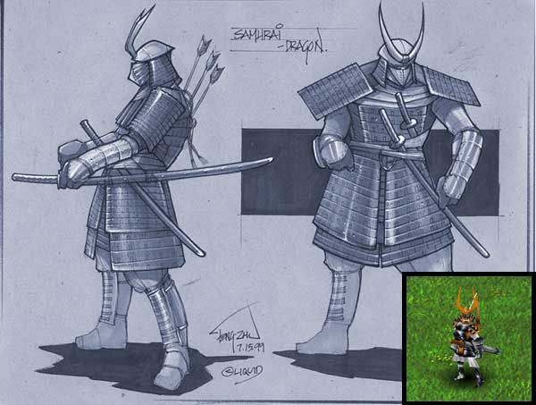 Battle Realms Concept Art (Official Website - Concept Art): Samurai