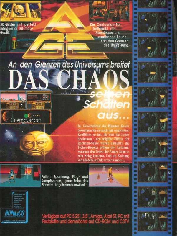 A.G.E. Magazine Advertisement (Magazine Advertisements): ASM (Germany), Issue 1/1992