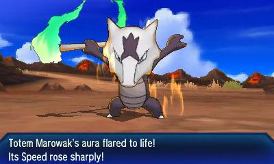 Pokémon Ultra Moon Screenshot (Alola Region): At the end of each trial, you’ll face a powerful Pokémon known as a totem. If you defeat it, you’ll complete the trial.