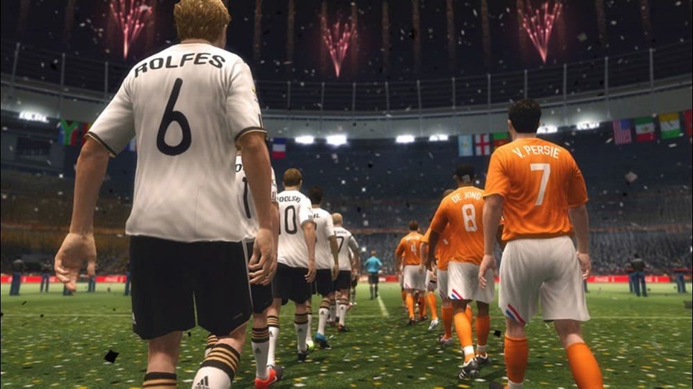 2010 FIFA World Cup South Africa Screenshot (Xbox.com product page): The German and Dutch teams