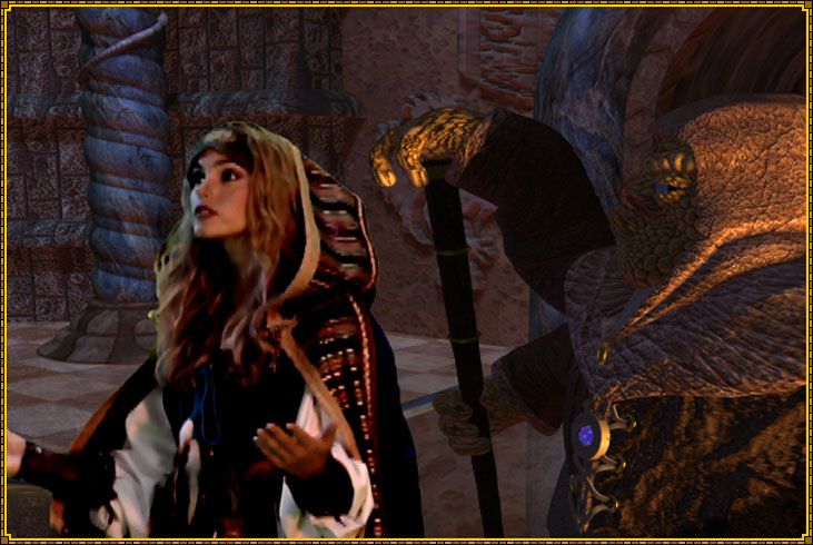 Lands of Lore: Guardians of Destiny Screenshot (Westwood Studios' Product Page): Dawn and the Bacatta
