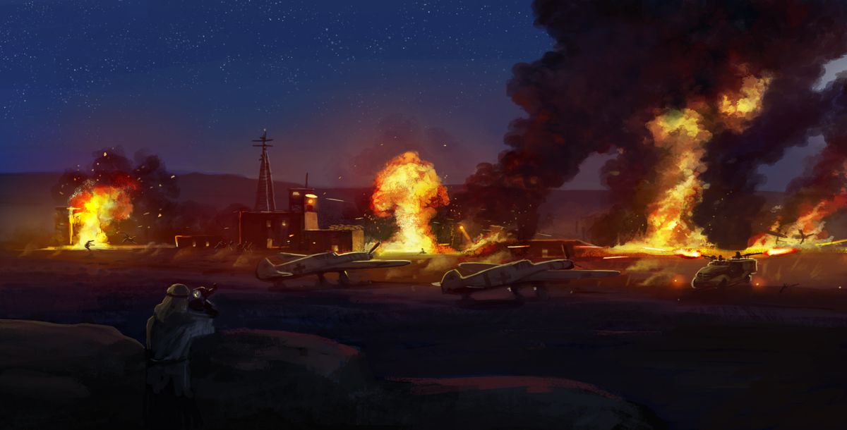 Sniper Elite III: Afrika Concept Art (Official Website (2016)): Airfield