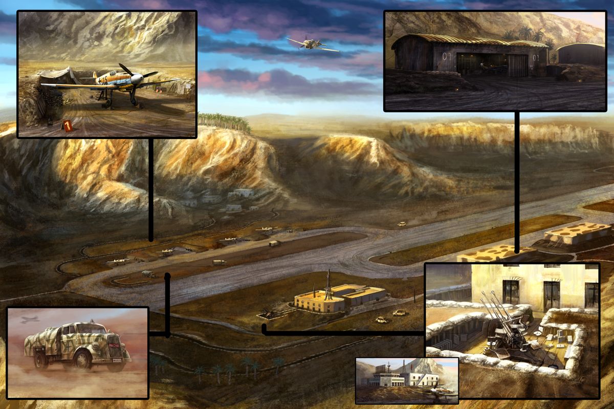 Sniper Elite III: Afrika Concept Art (Official Website (2016)): Desert Airfield Details