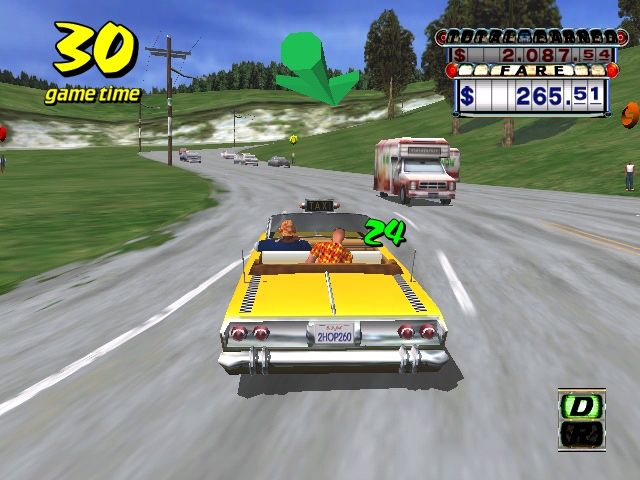 Crazy Taxi Screenshot (SEGA Dreamcast Press Kit 2000)