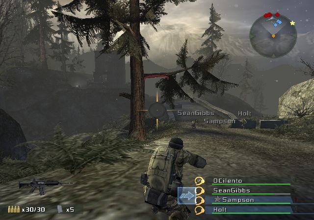 SOCOM: U.S. Navy SEALs - Combined Assault Screenshot (SOCOM Intel Disc): co-op - forest training