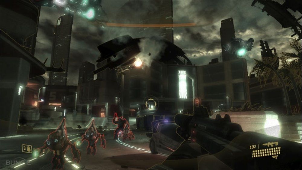 Halo 3: ODST Screenshot (Xbox.com product page): Using the VISR to see in the dark