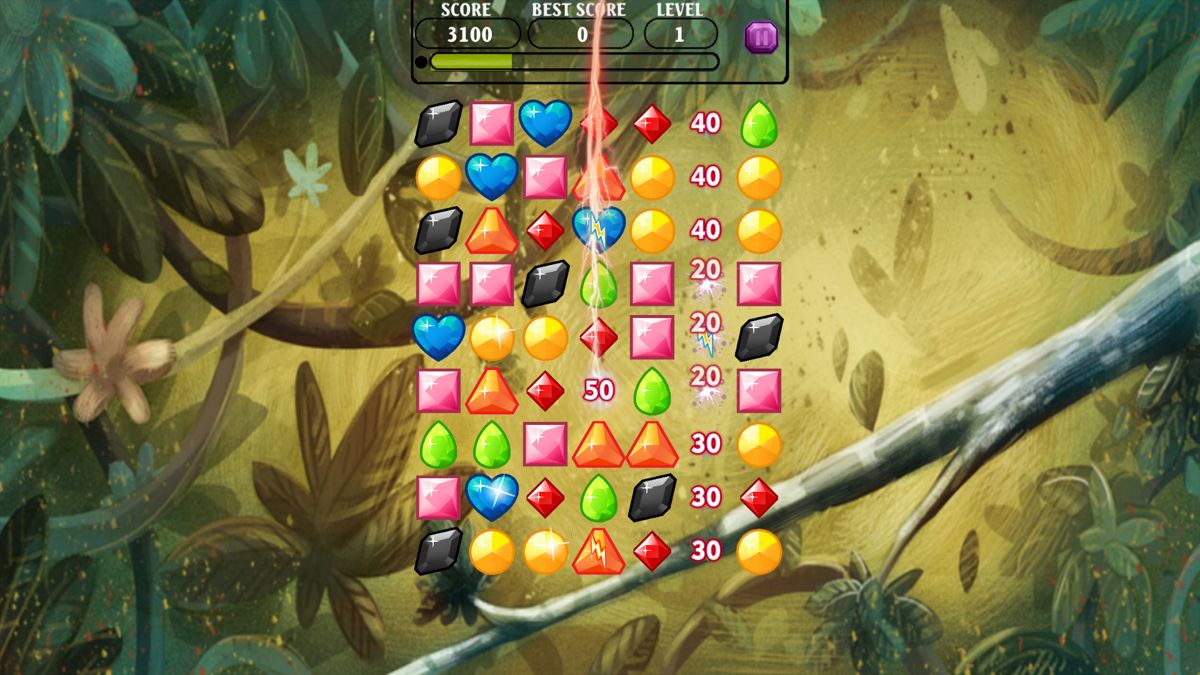 Jewels of the Mysterious Woodland: Mountains & Clouds Jewel Match Screenshot (Steam)