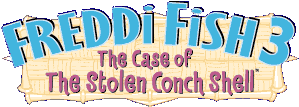 Freddi Fish 3: The Case of the Stolen Conch Shell Logo (The Making Of Freddi Fish 3, Humongous Entertainment Website 1998)