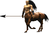 The Elder Scrolls: Chapter II - Daggerfall Other (MJonesGraphics.com - Daggerfall): Centaur The horse may not have made it into the game but the 3D mesh was used to design the centaur to the right. All of the Daggerfall characters were animated with at least 16 frames for each cycle. Unfortunately most of that animation had to be cut out to fit the graphics into the game. The high frame graphics are now lost as Bethesda has changed networks since that time and a complete backup was not made.